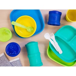 Re-Play Navy Blue Plastic/Polypropylene 3 Section Divided Plate 1 pk