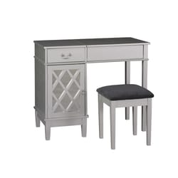 Linon Home Decor 36 in. W X 18 in. L Rectangular Vanity Table Set