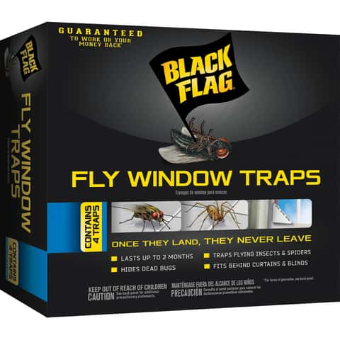 BLACK FLAG Fly Paper Indoor/Outdoor Insect Trap (4-Pack) in the