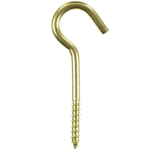 200 Pieces 1/2 Inch Gold Screw Hook, Brass Plated Metal Ceiling Hooks