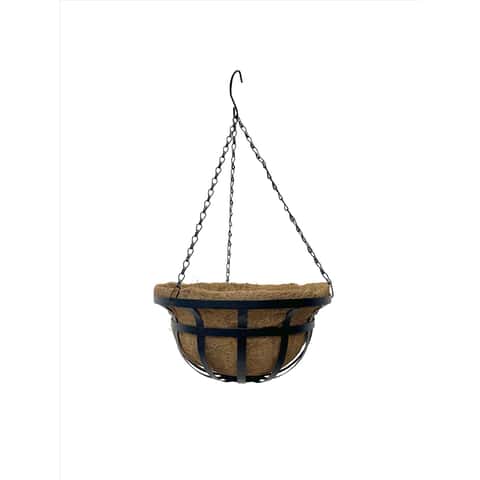 Living Accents Steel Hanging Basket Black