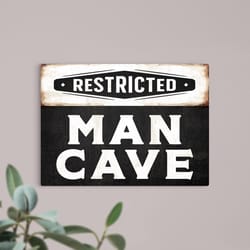 P. Graham Dunn 12 in. H X .025 in. W X 16 in. L Multicolored Metal Man Cave Sign