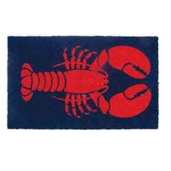Entryways 17 in. W X 28 in. L Blue Lobster Coir Door Mat