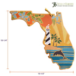 Totally Bamboo Summer Stokes 13.5 in. L X 12.25 in. W X 0.63 in. Bamboo Florida Serving & Cutting Bo
