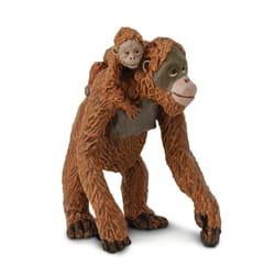 Safari Ltd. Wild Safari Orangutan w/ Baby Toy Brown