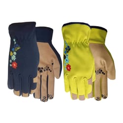 Midwest Quality Gloves L Synthetic Leather/Spandex/Silicone Max Performance Multicolored Gardening G