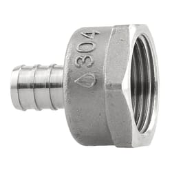 Boshart Industries 1/2 in. PEX X 3/4 in. D FPT Stainless Steel Adapter
