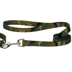 Boss Pet Casual Canine Green Camo Nylon Dog Leash Large