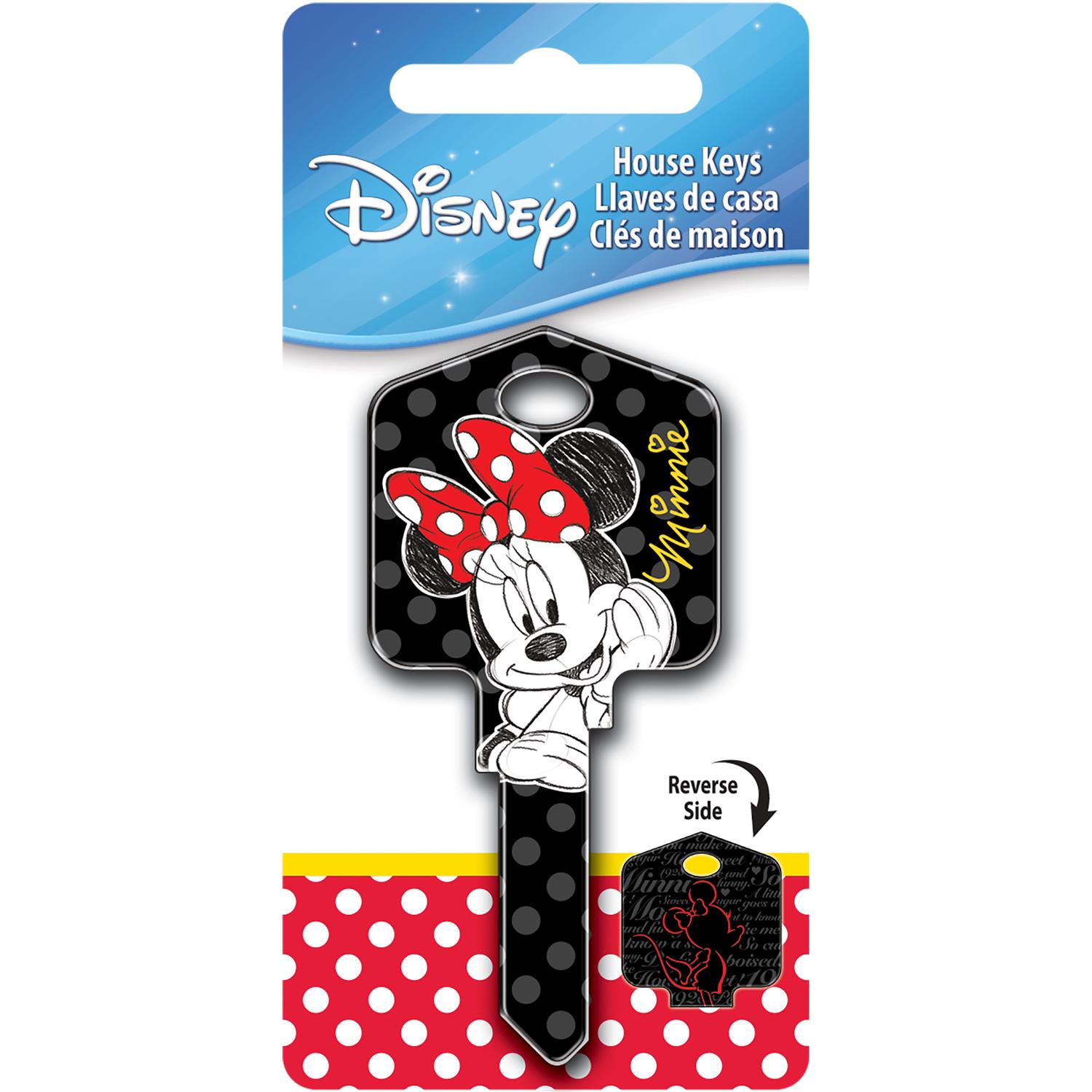Hillman Disney Minnie Mouse House Key Blank 66/97 KW1/KW10 Single For Kwikset and Titan Locks Hillman Disney Minnie Mouse House Key Blank 66/97 KW1/KW10 Single For Kwikset and Titan Locks