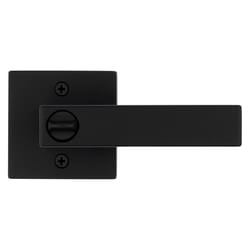 Kwikset Singapore Contemporary Matte Black Entry Door Knob 1-3/4 in.