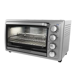 Black+Decker Stainless Steel Silver 6 slot Convection Toaster Oven 16 in. H X 21 in. W X 14 in. D