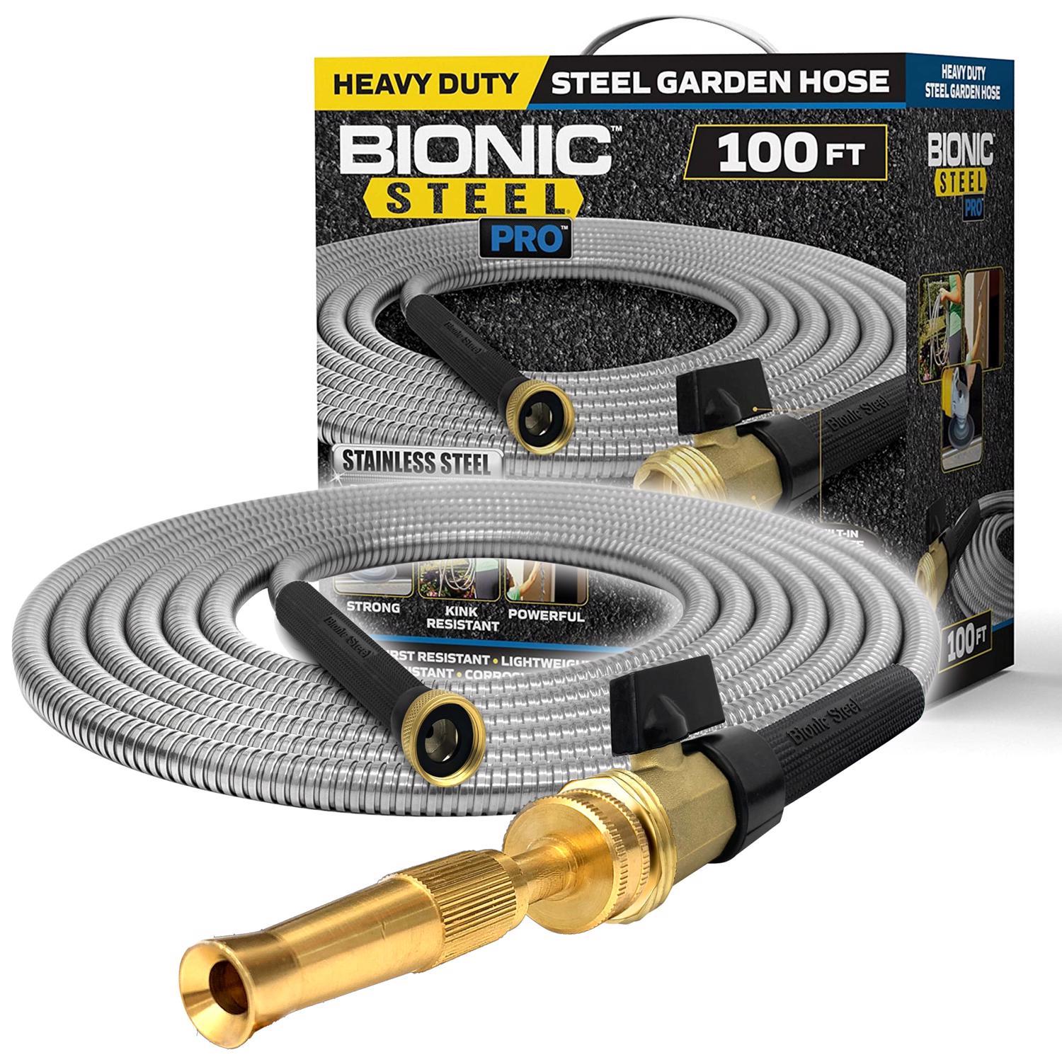 Bionic Steel Pro 5/8 in. D X 100 ft. L Heavy Duty Commercial Grade Garden Hose Sansujyuku sansujyuku.com