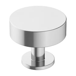 Amerock Radius Contemporary Round Cabinet Knob 1-1/4 in. D 1-1/16 in. Polished Chrome 1 pk