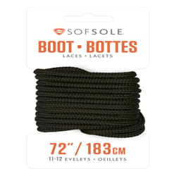 Sof Sole 72 in. Black Boot Laces