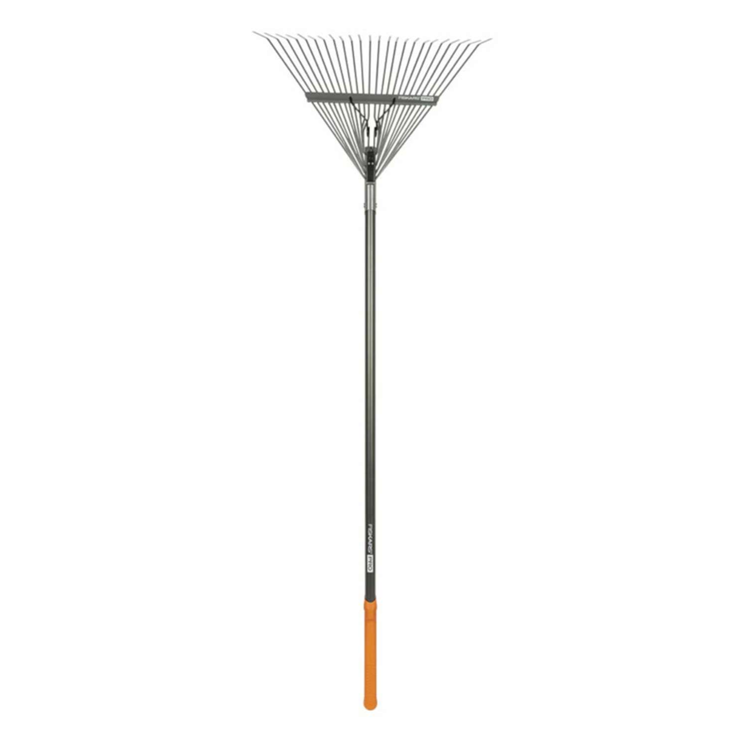 Fiskars Pro 66.25 in. 25 Tine Steel Leaf Rake Aluminum Handle - Ace ...