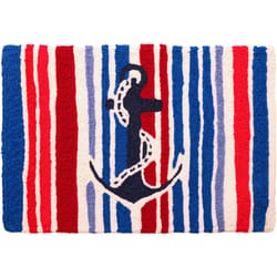 Jellybean 30 in. W X 20 in. L Multicolored Sailing Americana Polyester Accent Rug