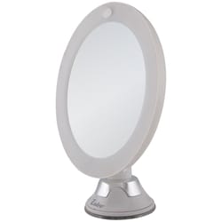 Zadro Next Generation 7.75 in. H X 6.50 in. W Swivel LED Vanity Mirror Semi-Gloss White