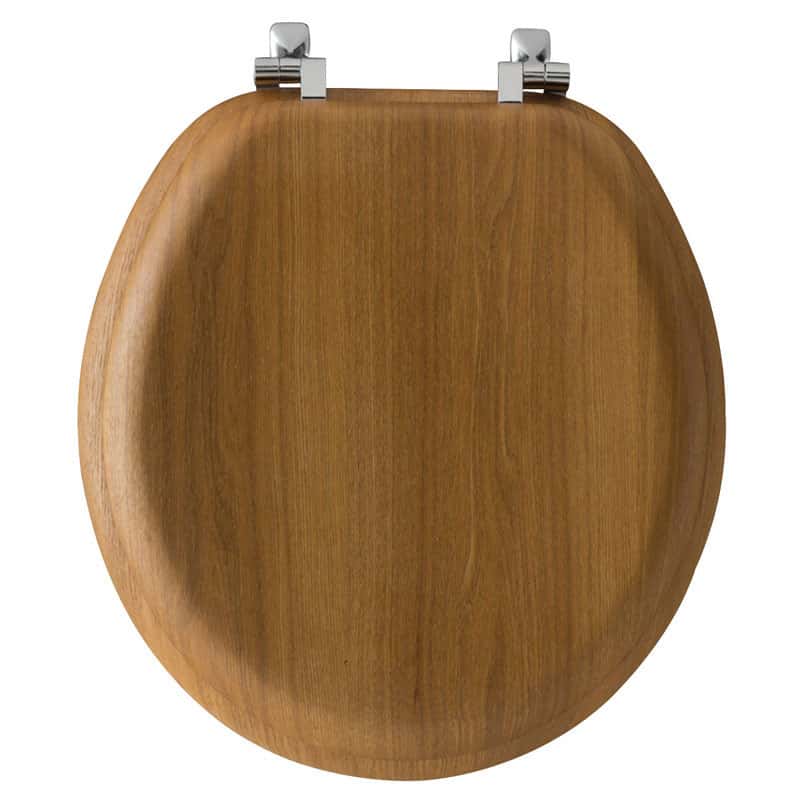 Bemis Mayfair Round Oak Wood Toilet Seat Ace Hardware