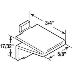 Prime-Line Silver Zinc Shelf Shelf Support Clip 0.63 in. L 20 lb