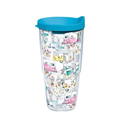 Tervis 24 oz Colorful Camper Multicolored BPA Free Tumbler with Lid