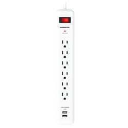 Prime 5-Outlet Small Appliance Surge Protector - White, 1 ct