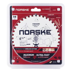 Norske 6-1/2 in. D X 5/8 in. Ultra Thin Kerf Carbide Saw Blade 40 teeth 1 each