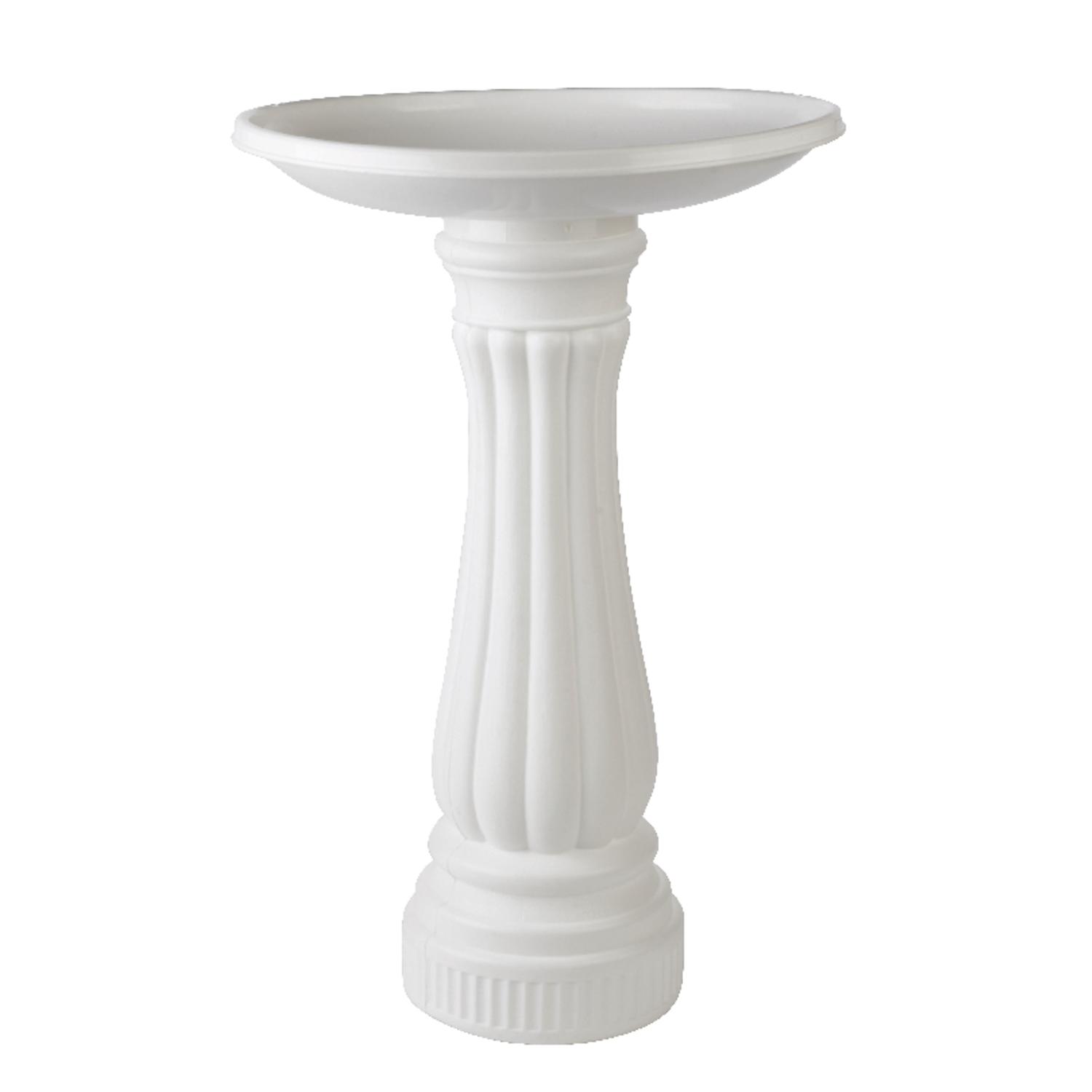 Union Products White Plastic 25 in. Bird Bath - Ace Hardware