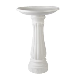 Union Products White Plastic 25 in. Bird Bath