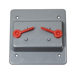 Sigma Electric Square Plastic 2 gang 4.84 in. H X 4.84 in. W Toggle Switch Cover