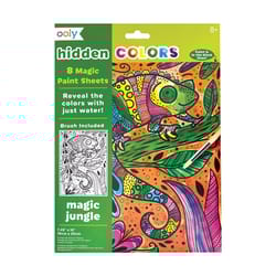 OOLY Hidden Colors Magic Jungle Magic Paint Sheets 9 pc