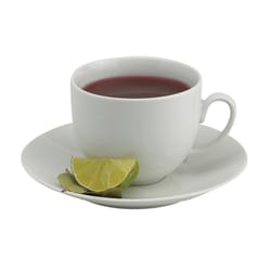 Harold Import White Porcelain Cup and Saucer Cup and Saucer 1 pk