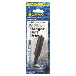 Eazypower Isomax Hex 1/4 in.-20 X 2-1/2 in. L Screwdriver Bit Adapter Steel 1 pc