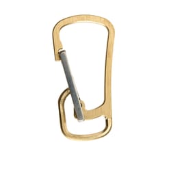 Klecker Knives Stowaway 1.4 in. D Brass and Titanium Gold Carabiner