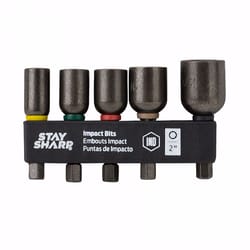Stay Sharp S2 Steel Impact Magnetic Nut Setter 5 pc