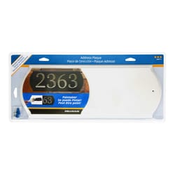 HILLMAN White Plastic Paintable Address Plate