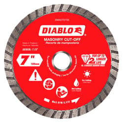 Diablo 7 in. D X 7/8 in. Diamond Masonry Cut-Off Disc 1 pk