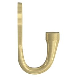 National Hardware Powell Medium Brushed Gold Aluminum 2-5/8 in. L Knurled Hook 60 lb 1 pk