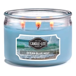 Candle Lite Blue Ocean Blue Mist Scent Candle 10 oz