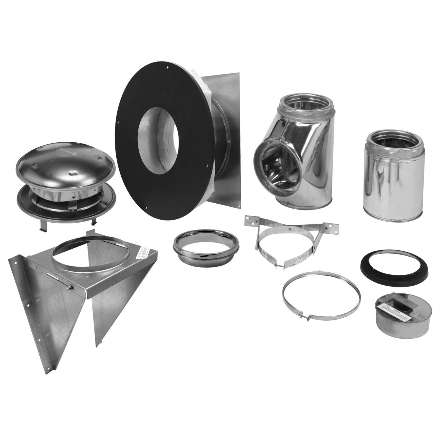 Selkirk 6 in. Stainless Steel Stove Pipe Wall Support Kit - Ace Hardware