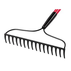 Truper Tru-Tough 60.5 in. 16 Tine Steel Bow Rake Fiberglass Handle
