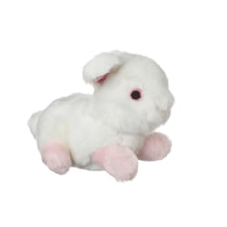 Multipet Look Who's Talking White Plush Rabbit Dog Toy Small 1 pk