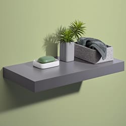 Dolle Big Boy 2 in. H X 22.4 in. W X 9.8 in. D Gray Wood Decorative Wall Shelf