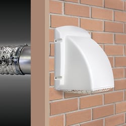 Dundas Jafine ProMax 7 in. L X 4 in. D White Aluminum/Plastic Wall Exhaust Hood