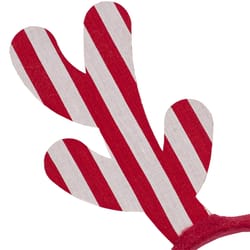 Dyno Red/White Candy Cane Striped Antler Indoor Christmas Decor 10.4 in.