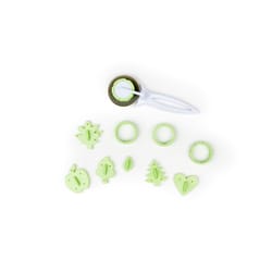 Fox Run Baking Green Plastic Pie Decorating Kit