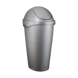 Umbra 12 gal Nickel Plastic Swing-Top Wastebasket