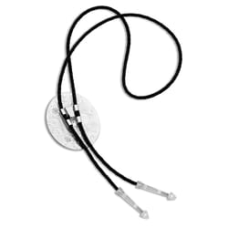 Montana Silversmiths Unisex XL Bullrider Round Silver Bolo Tie