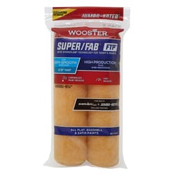 Wooster SUPER/FAB Knit 6.5 in. W X 3/8 in. Jumbo-Koter Paint Roller Cover 2 pk