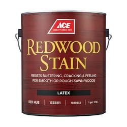 Ace Redwood Stain Semi-Transparent Red Hue Latex Deck and Siding Stain 1 gal