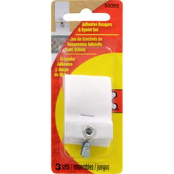 HILLMAN OOK White Hanger Adhesive Hangers 1 lb 3 pk